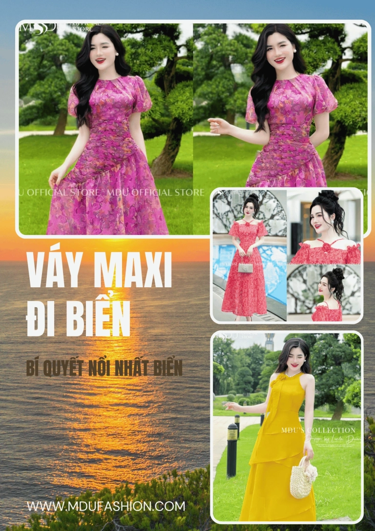 Váy Maxi Đi Biển: Xu Hướng Street Style 2026 Cho Nàng Thêm Quyến Rũ